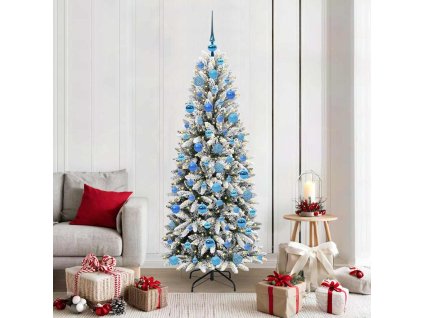 Umělý vánoční stromeček Bílá 180 cm PVC a Plast a Ocel a PE 3396052