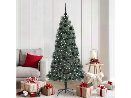 Umělý osvětlený vánoční stromeček s balónkovou sadou 180 cm PET 3396167