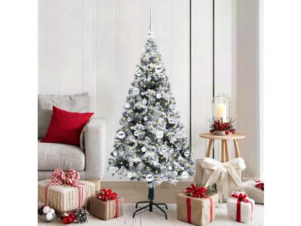 Umělý vánoční stromeček Bílá 150 cm PVC, ocel a plast 3396954