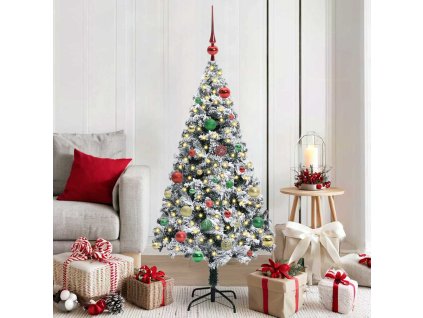 Umělý vánoční stromeček Bílá 150 cm PVC, ocel a plast 3396957