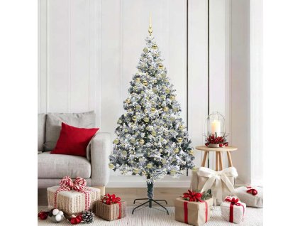 Umělý vánoční stromeček Bílá 180 cm PVC, ocel a plast 3396966