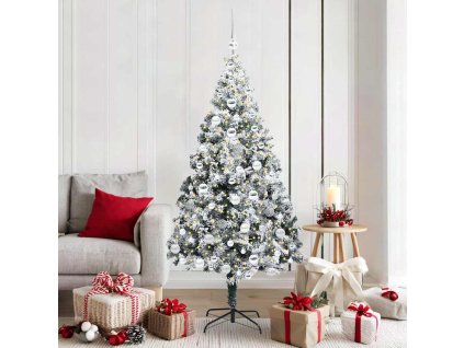 Umělý vánoční stromeček Bílá 180 cm PVC, ocel a plast 3396967