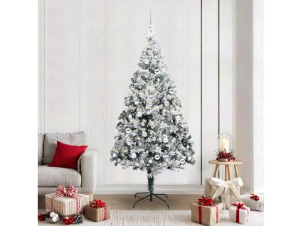 Umělý vánoční stromeček Bílá 210 cm PVC, ocel a plast 3396976