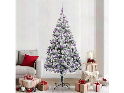 Umělý vánoční stromeček Bílá 210 cm PVC, ocel a plast 3396977