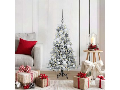 Umělý Skládací Vánoční Strom s stojanem Bílá 120 cm PE a PVC 3397457