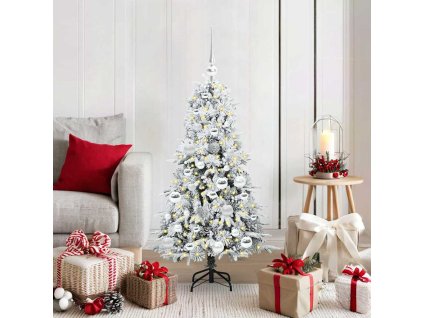 Umělý Skládací Vánoční Strom s stojanem Bílá 120 cm PE a PVC 3397463