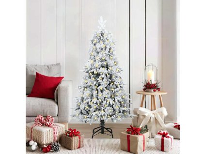 Umělý Skládací Vánoční Strom s stojanem Bílá 150 cm PE a PVC 3397467