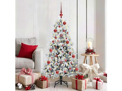 Umělý Skládací Vánoční Strom s stojanem Bílá 150 cm PE a PVC 3397471