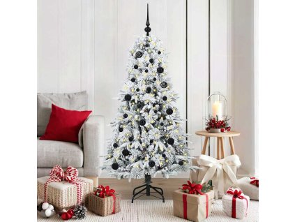 Umělý Skládací Vánoční Strom s stojanem Bílá 150 cm PE a PVC 3397472