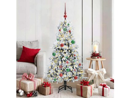 Umělý Skládací Vánoční Strom s stojanem Bílá 150 cm PE a PVC 3397479