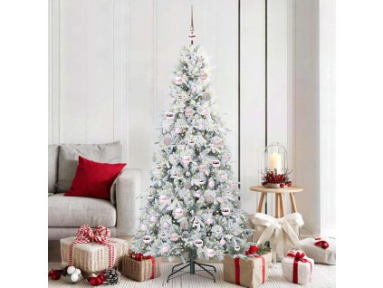 Umělý Skládací Vánoční Strom s stojanem Bílá 180 cm PE a PVC 3397486