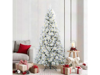 Umělý Skládací Vánoční Strom s stojanem Bílá 210 cm PE a PVC 3397493