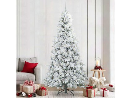 Umělý Skládací Vánoční Strom s stojanem Bílá 240 cm PE a PVC 3397513