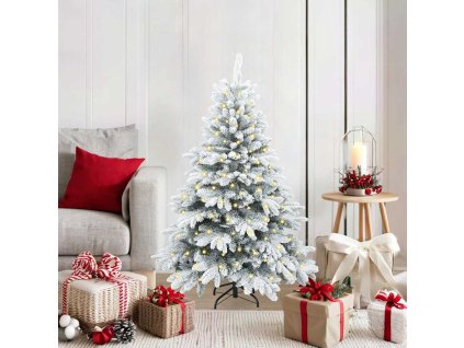 Umělý vánoční stromeček s 150 LED diodami Bílá 120 cm PE a PVC 3397584