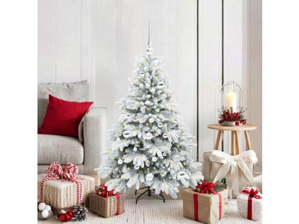 Umělý vánoční stromeček s 150 LED diodami Bílá 120 cm PE a PVC 3397593