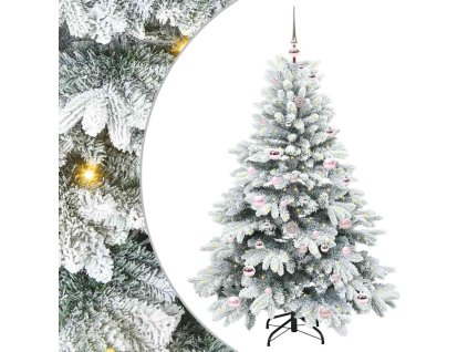 Umělý vánoční stromeček s 150 LED diodami Bílá 150 cm PE a PVC 3397603