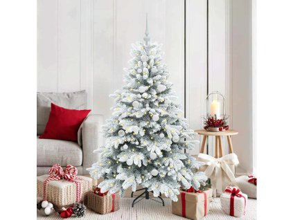 Umělý vánoční stromeček s 150 LED diodami Bílá 150 cm PE a PVC 3397604