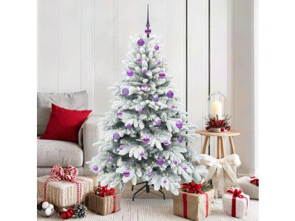 Umělý vánoční stromeček s 150 LED diodami Bílá 150 cm PE a PVC 3397607