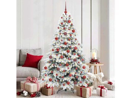 Umělý vánoční stromeček s 300 LED diodami Bílá 180 cm PE a PVC 3397614