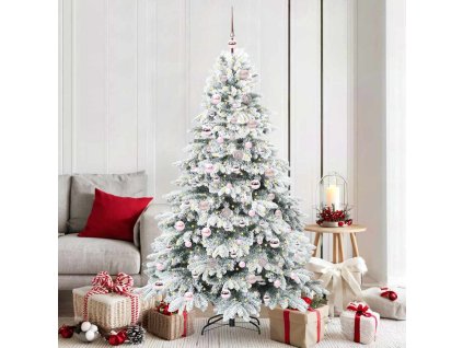 Umělý vánoční stromeček s 300 LED diodami Bílá 180 cm PE a PVC 3397616