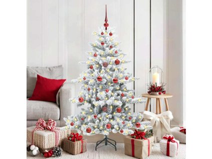 Umělý Skládací Vánoční Strom s 150 LED diodami Bílá 150 cm PVC 3397705