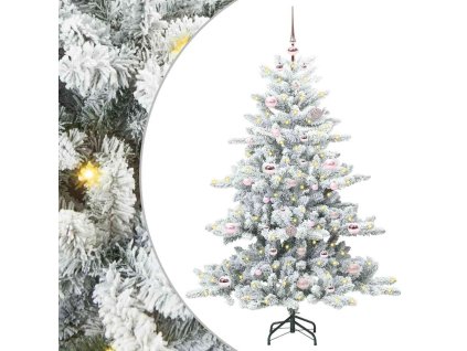 Umělý Skládací Vánoční Strom s stojanem Bílá 150 cm PVC a ocel 3397707