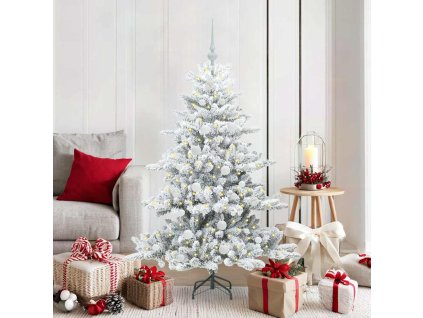 Umělý Skládací Vánoční Strom s 150 LED diodami Bílá 150 cm PVC 3397708