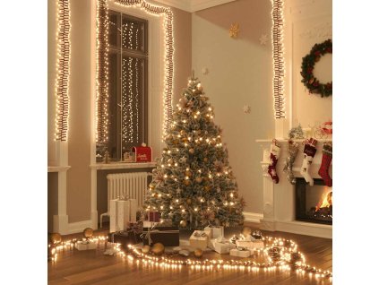 Světelný LED řetěz trs se 400 LED diodami teplý bílý 7,4 m PVC 343234