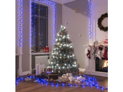 Kompaktní LED řetěz se 400 LED diodami modrý 13 m PVC 343256