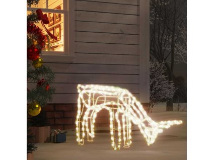 Vánoční sob s teplými bílými LED 73 x 31 x 45 cm 343300