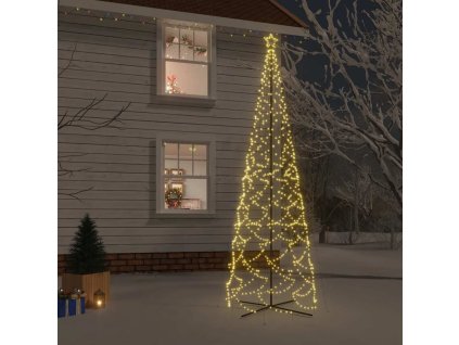 Vánoční stromek kužel 1400 teplých bílých LED diod 160 x 500 cm 343513