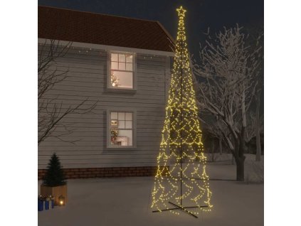 Vánoční stromek kužel 3000 teplých bílých LED diod 230 x 800 cm 343517