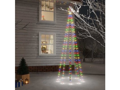 Vánoční strom s hrotem 310 barevných LED diod 300 cm 343556