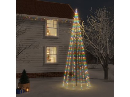 Vánoční strom s hrotem 732 barevných LED diod 500 cm 343560