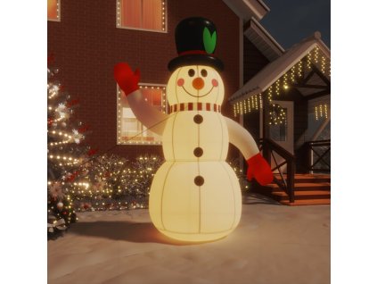 Nafukovací sněhulák s LED diodami 300 cm 345369