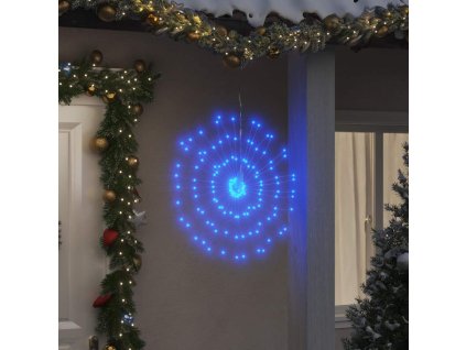 Vánoční hvězdicová světla 4 ks 140 modrých LED diod 17 cm 356224