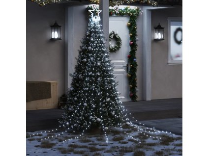 Světla na vánoční stromek 320 studeně bílých LED 375 cm 356924