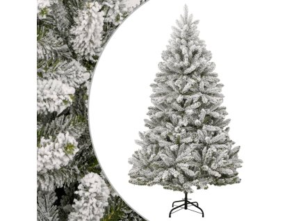 Umělý sklápěcí vánoční stromek se sněhem 210 cm 357794
