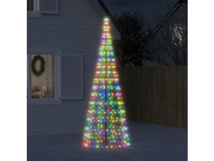 LED vánoční stromek na stožár 550 barevných LED diod 300 cm 358114