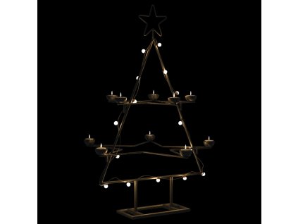 Kovový vánoční stromeček pro dekorace černý 75 cm 4018962