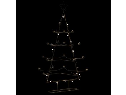 Kovový vánoční stromeček pro dekorace černý 140 cm 4018964