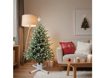 Stojan na vánoční stromek bílý 61 x 61 x 15,5 cm 4018978