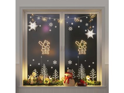 Vánoční osvětlení santy Silhouette 2 ks 35 LED teplá bílá 4019598