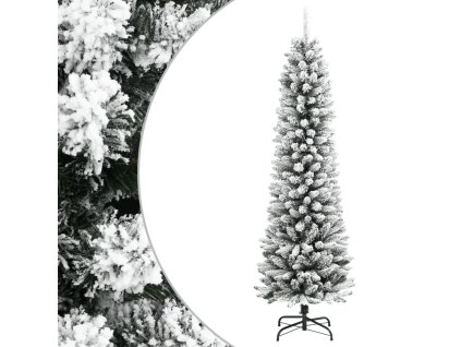 Umělý úzký vánoční stromek zasněžený 120 cm PVC a PE 4019685