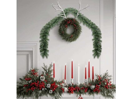 Vánoční girlanda 2 pcs Zelená 20 m PVC 42016691