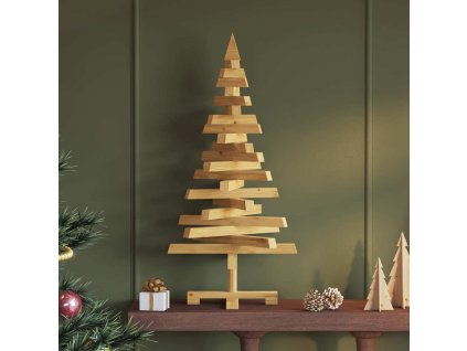 Vánoční stromy s stojanem Hnědá 90 cm Masivní borovicové dřevo 42016710