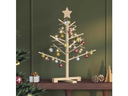 Dřevěný vánoční strom Přírodní 75 cm Masivní borovicové dřevo 42018054