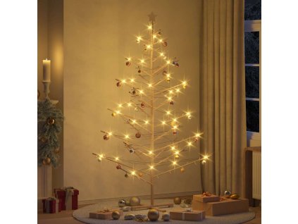 Dřevěný vánoční strom Přírodní 210 cm Masivní borovicové dřevo 42018058