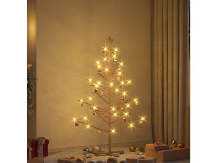 Dřevěný vánoční strom Hnědá 150 cm Masivní borovicové dřevo 42018061