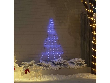 LED vánoční stromeček se zemními hroty Modrá 182 cm kov 42018740